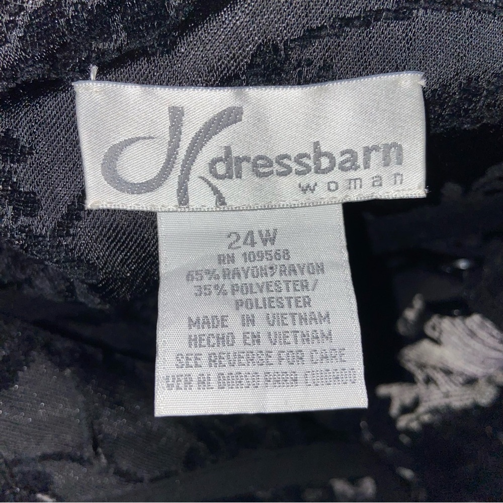 Dressbarn Jacket Womens Plus Size 24 Reversible Tapestry Floral Brocade Artsy - Picture 6 of 13